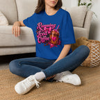 Running on Iced Coffee T-Shirt — Cute Pink Coffee Graphic Tee