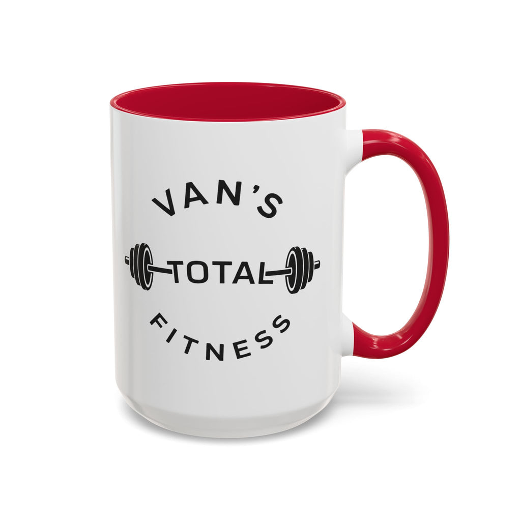 Van's Total Fitness Coffee Mug (11oz/15oz) — Gym Barbell Ceramic Mug