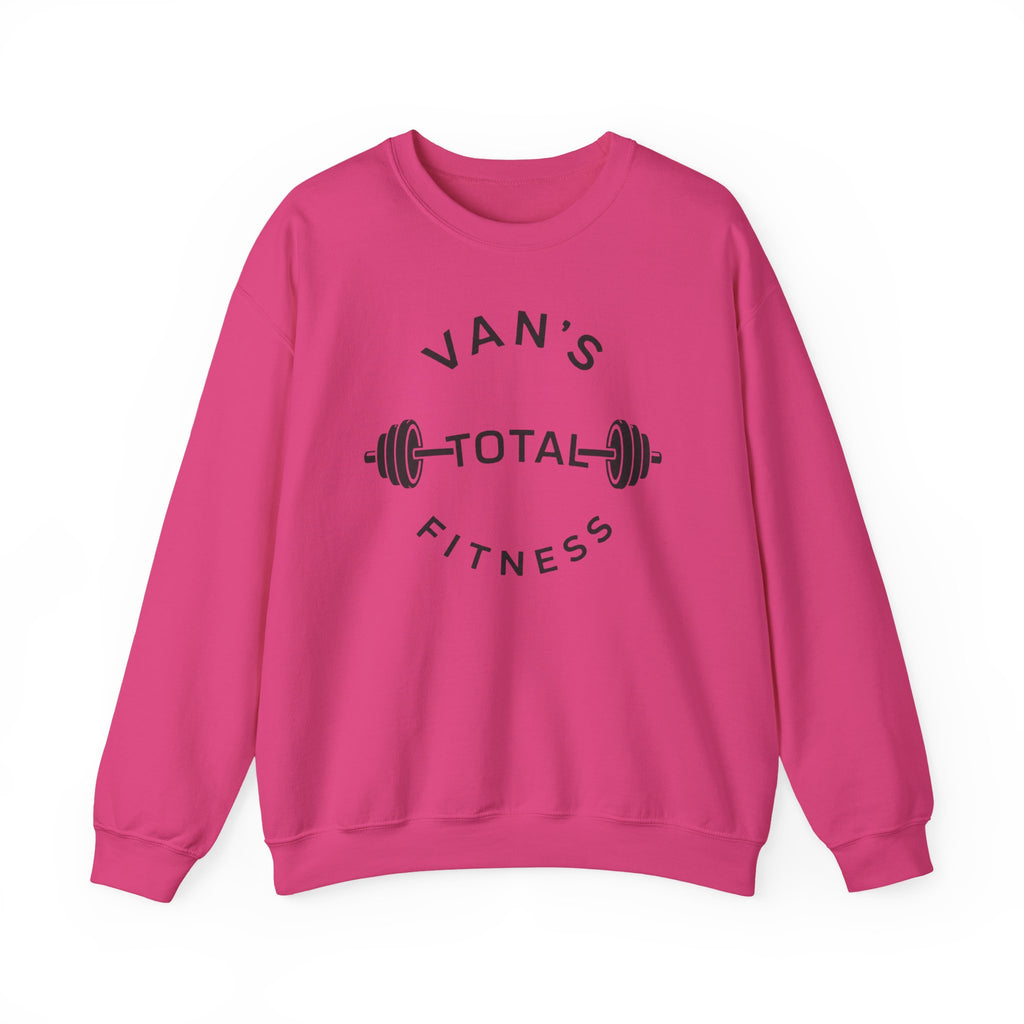 Fitness Crewneck Sweatshirt — "Van's Total Fitness" Barbell Logo