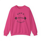 Fitness Crewneck Sweatshirt — "Van's Total Fitness" Barbell Logo