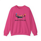 Music Is My Life Sweatshirt — Colorful Piano Graphic Crewneck
