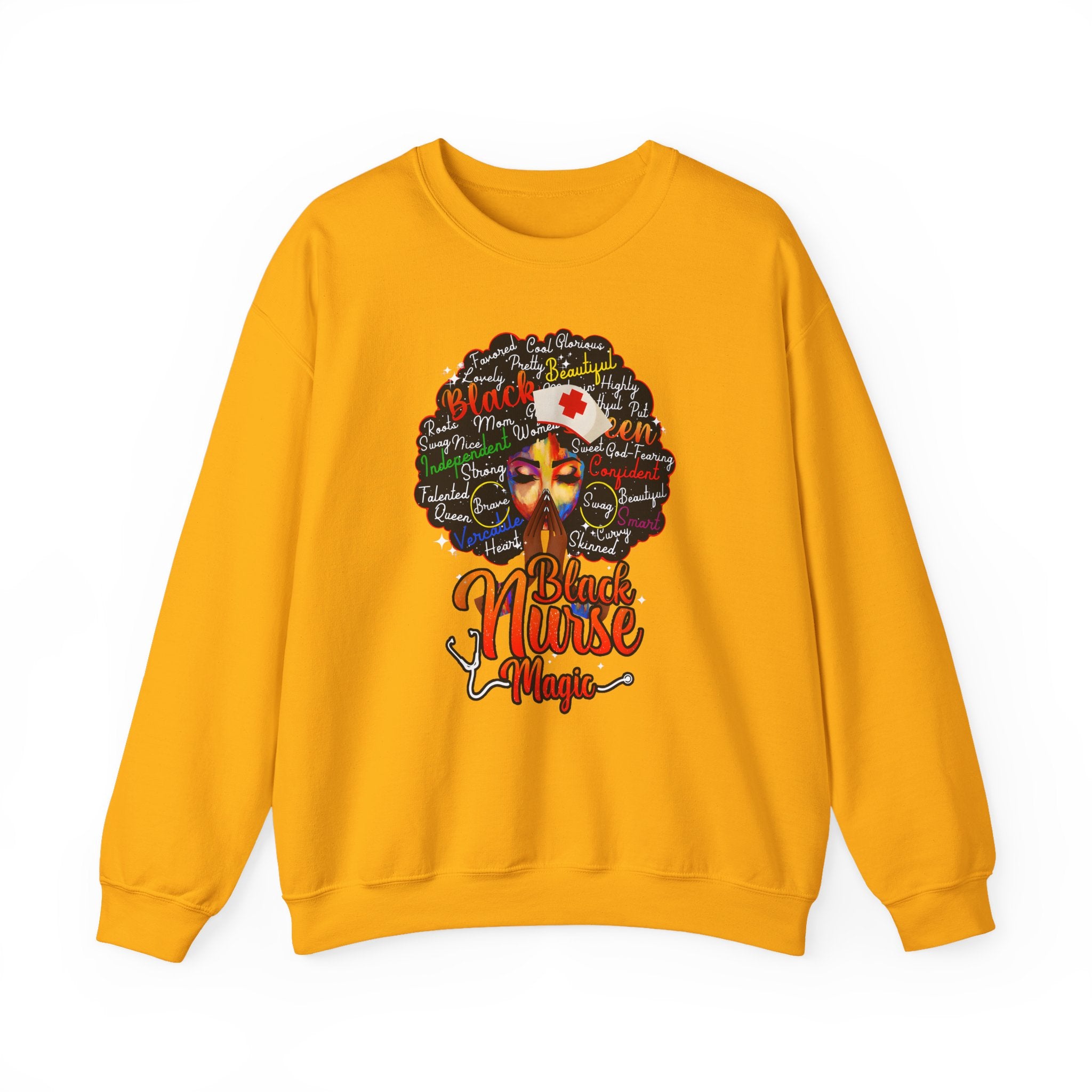 Black Nurse Magic Sweatshirt w/Black Afro