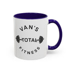 Van's Total Fitness Coffee Mug (11oz/15oz) — Gym Barbell Ceramic Mug
