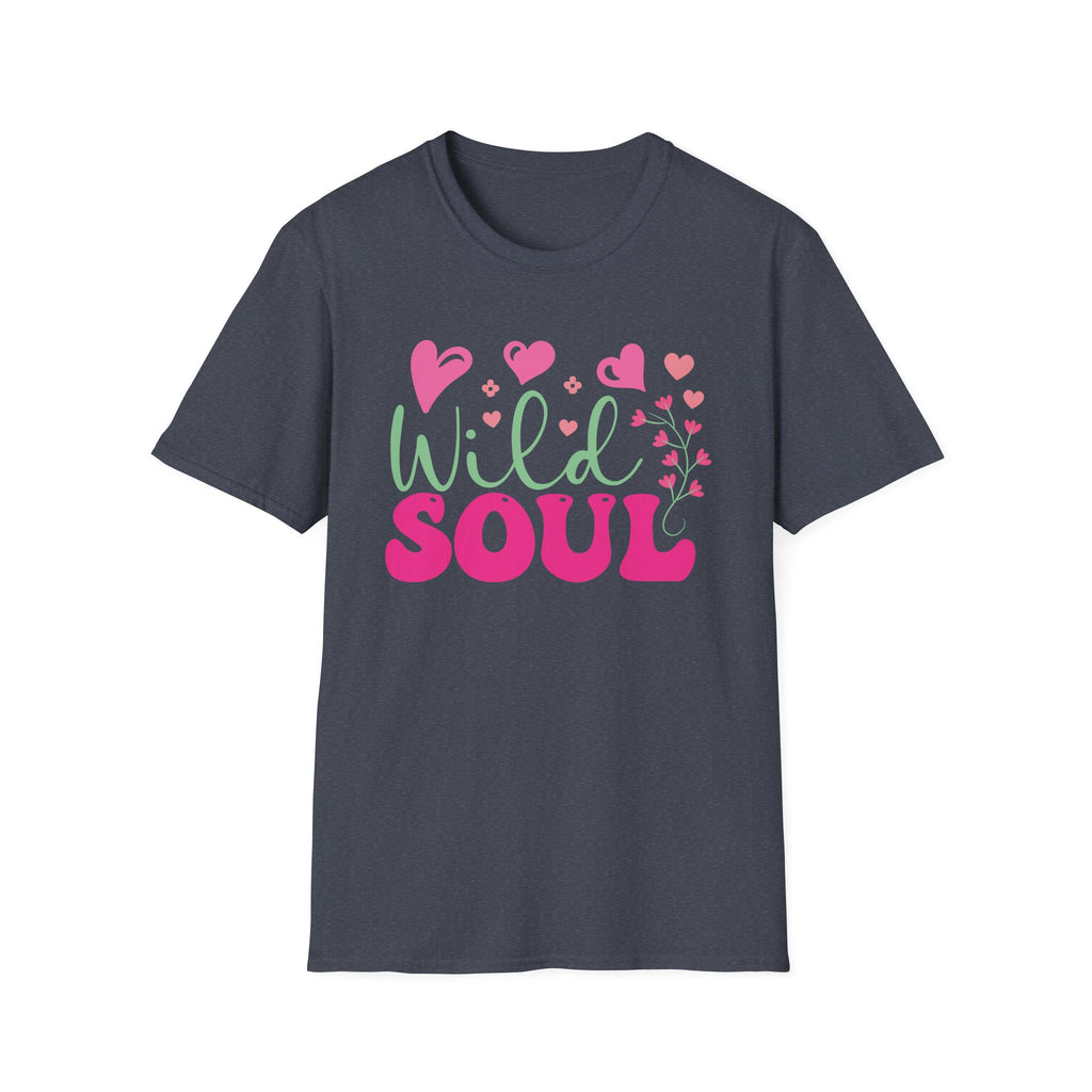 Wild Soul T-Shirt — Pink & Green Heart Graphic Tee