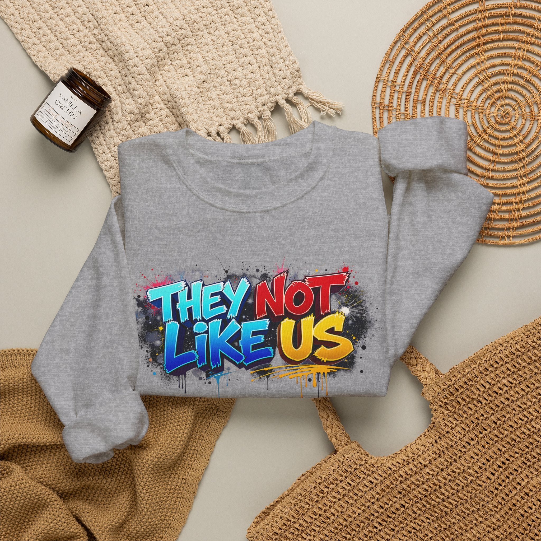 "They Not Like Us" Street Art Graphic — Crewneck Sweatshirt