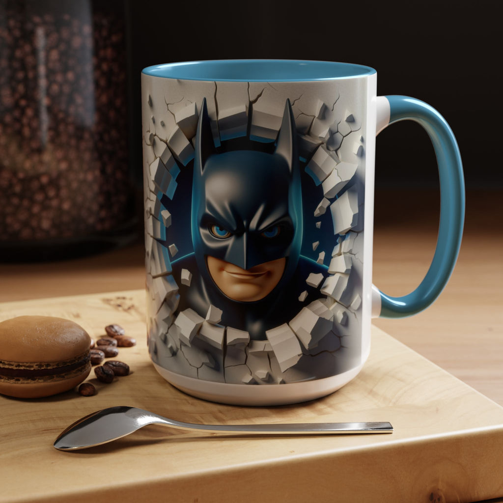 Batman "Break Through" Accent Mug — Superhero Coffee Cup (11/15oz)