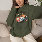 “Life Without Coffee Is Depresso” Cute Cartoon Coffee Hoodie — Coffee Lovers Hoodie