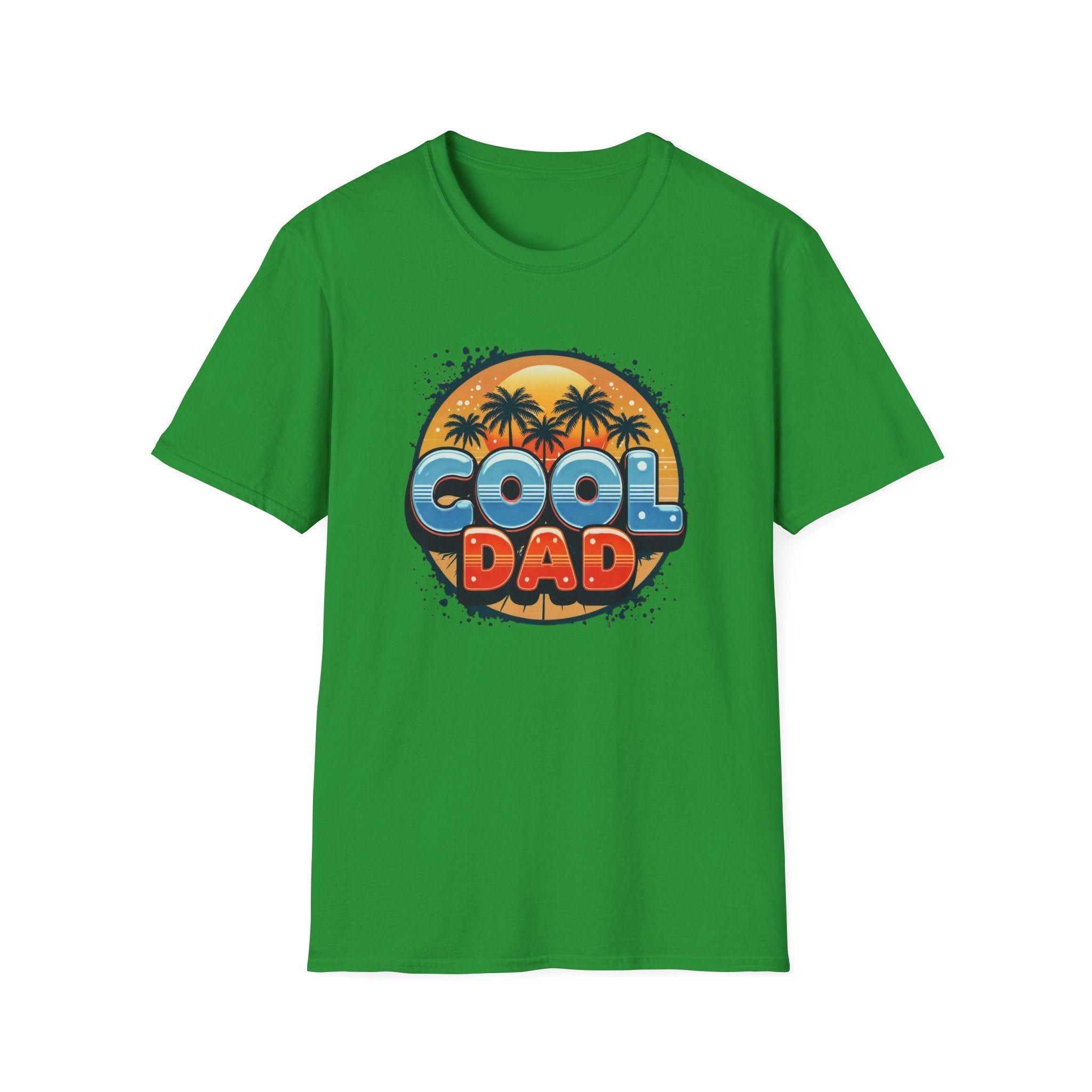 Cool Dad T-Shirt – Retro Sunset Palm Fathers Tee