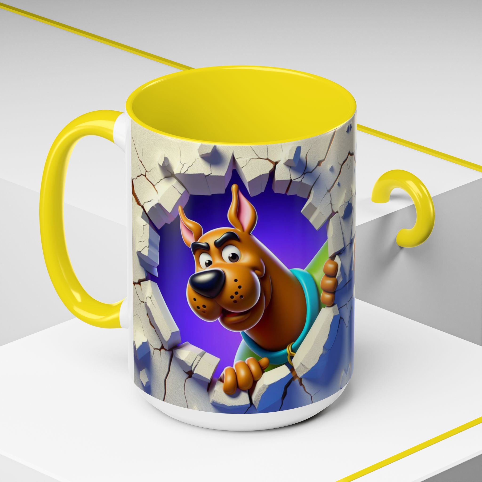 Scooby-Doo "Breaking Through" Accent Coffee Mug (11/15 oz)