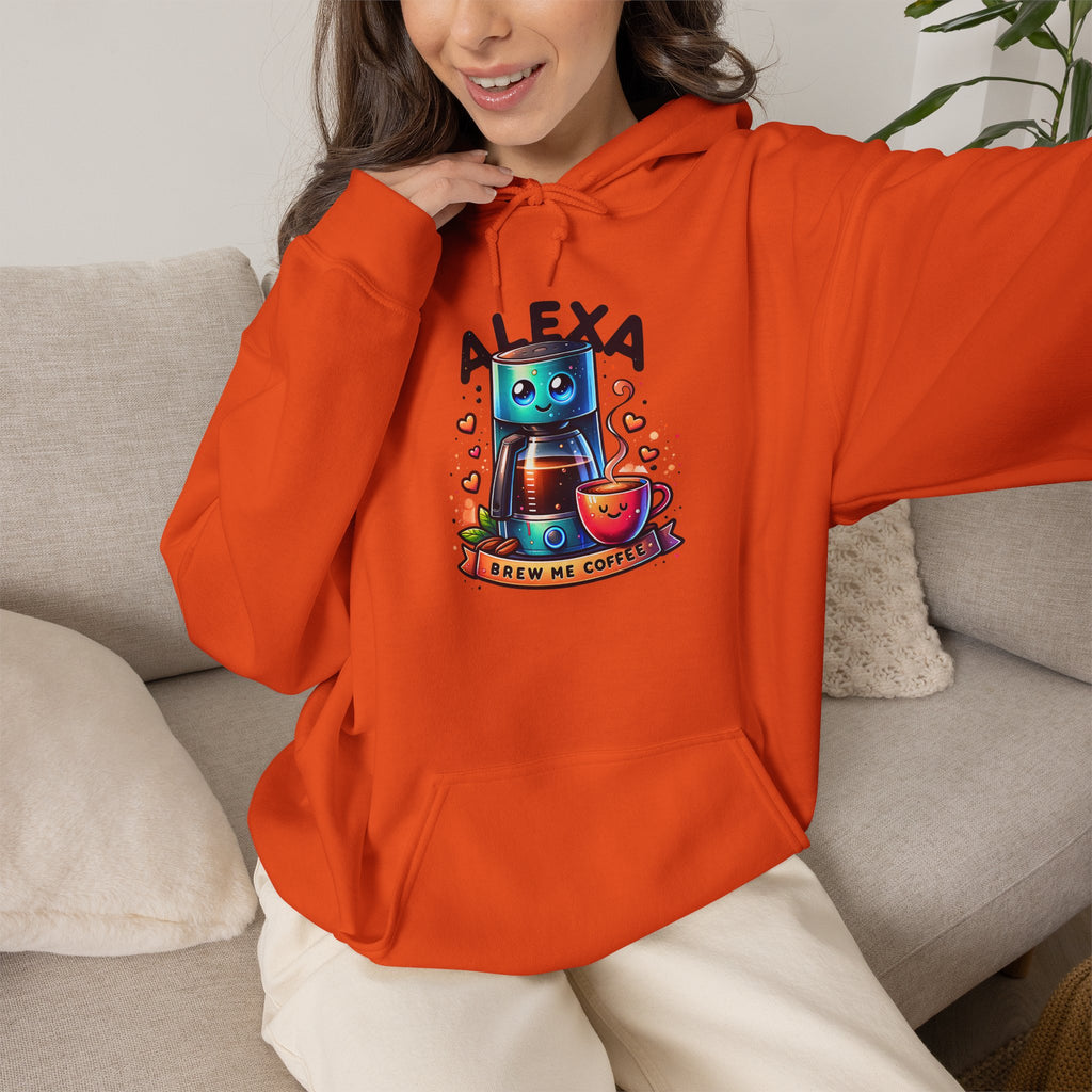 Alexa Coffee Maker Hoodie — Cute Coffee Maker with Coffee Illustration