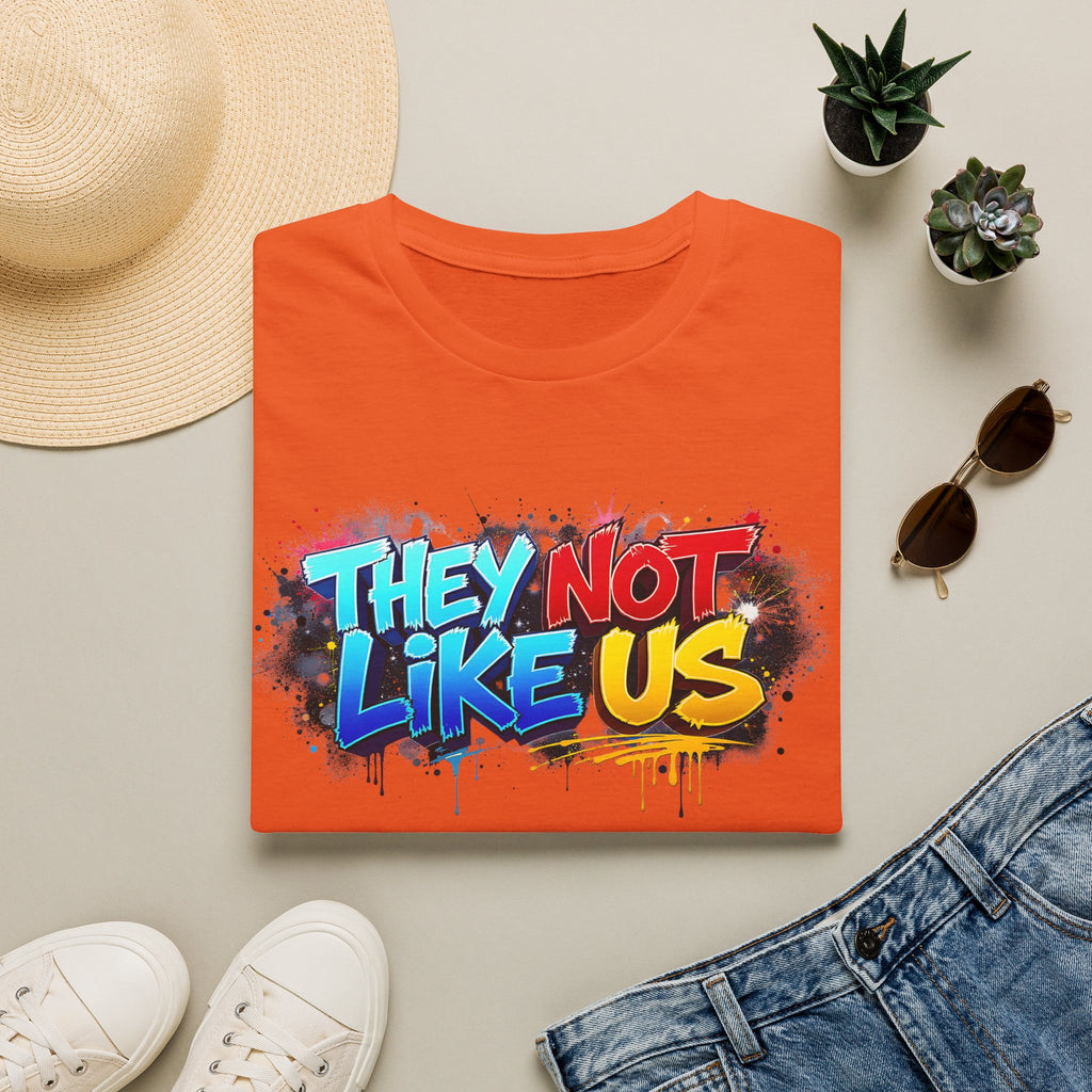 They Not Like Us T-Shirt — Bold Graffiti Statement Tee