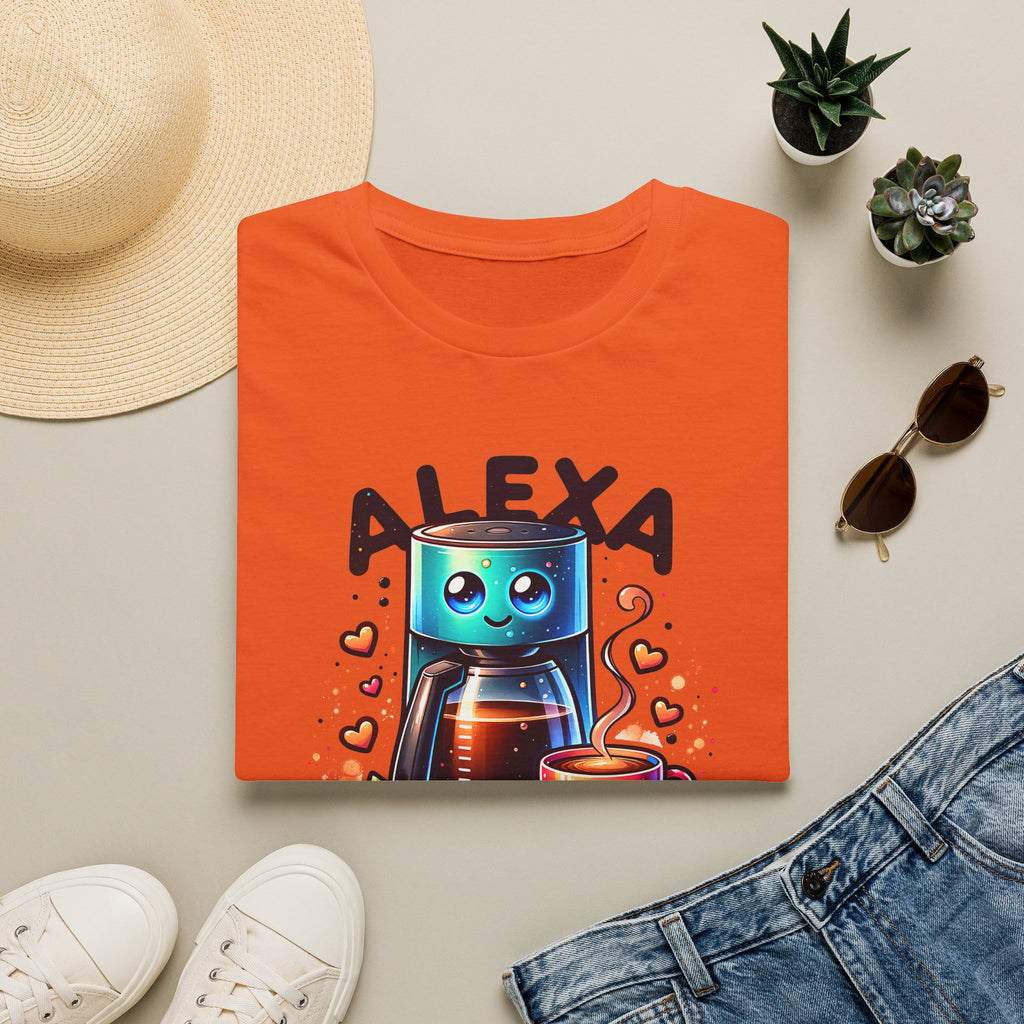 Alexa Coffee Robot T‑Shirt — Cute Brew Me Coffee Tee for Coffee Lovers