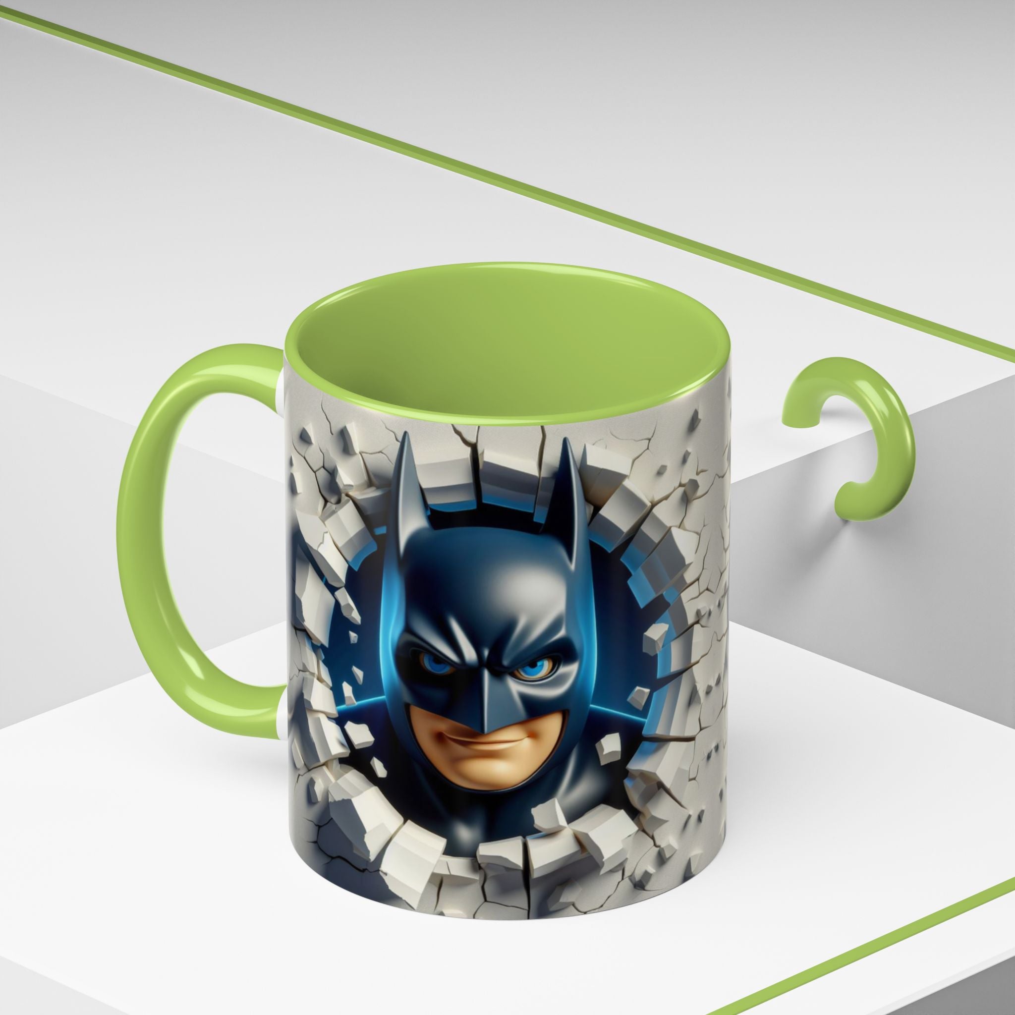 Batman "Break Through" Accent Mug — Superhero Coffee Cup (11/15oz)