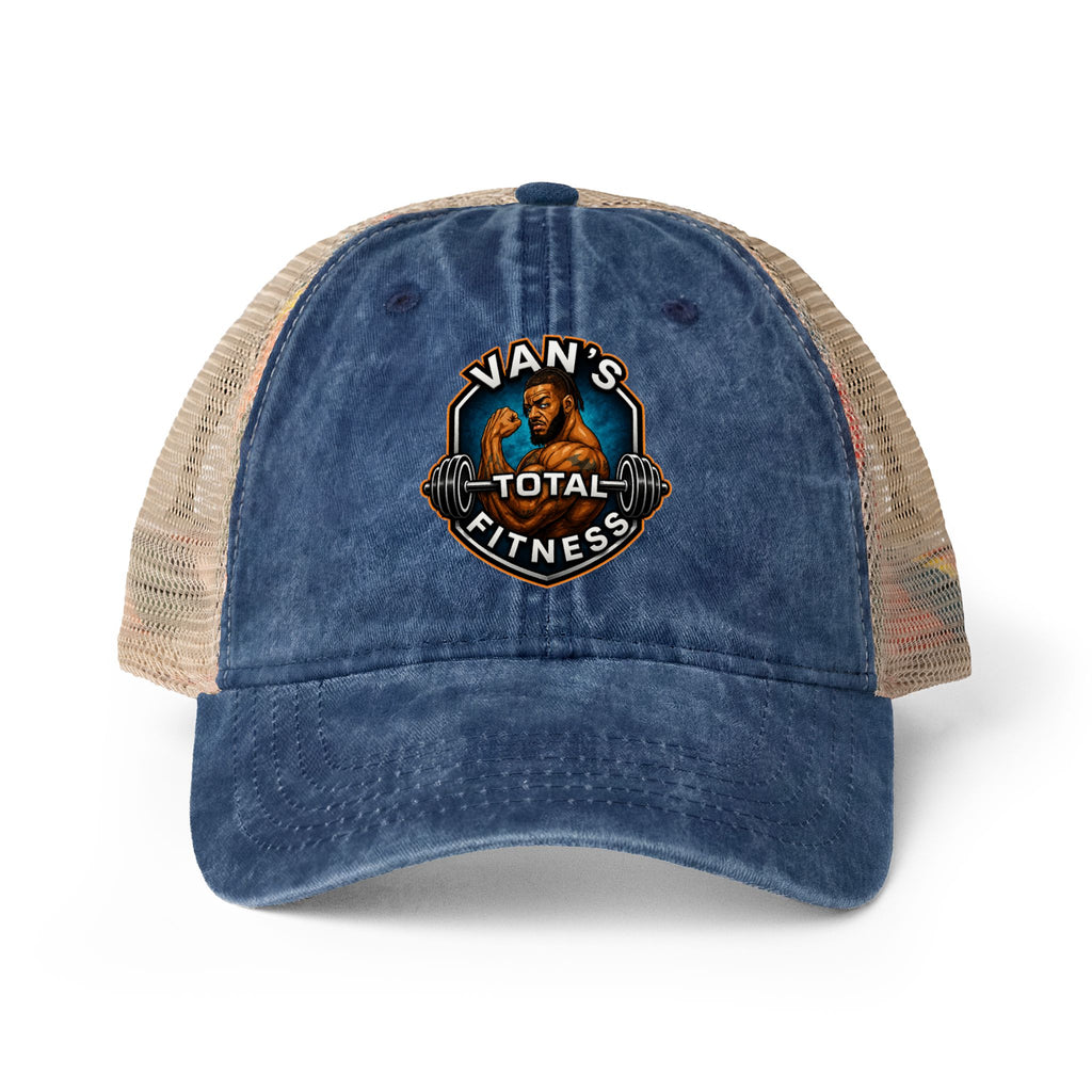 Van's Total Fitness Washed Mesh- Ponytail Back Cap