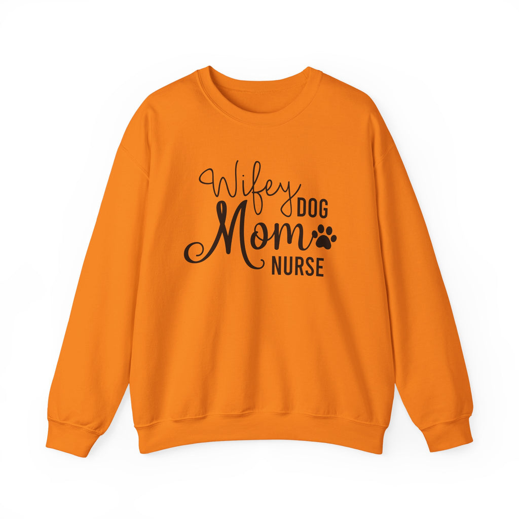 Wifey Dog Mom Nurse Sweatshirt - Cozy Crewneck for Nurses & Pet Lovers