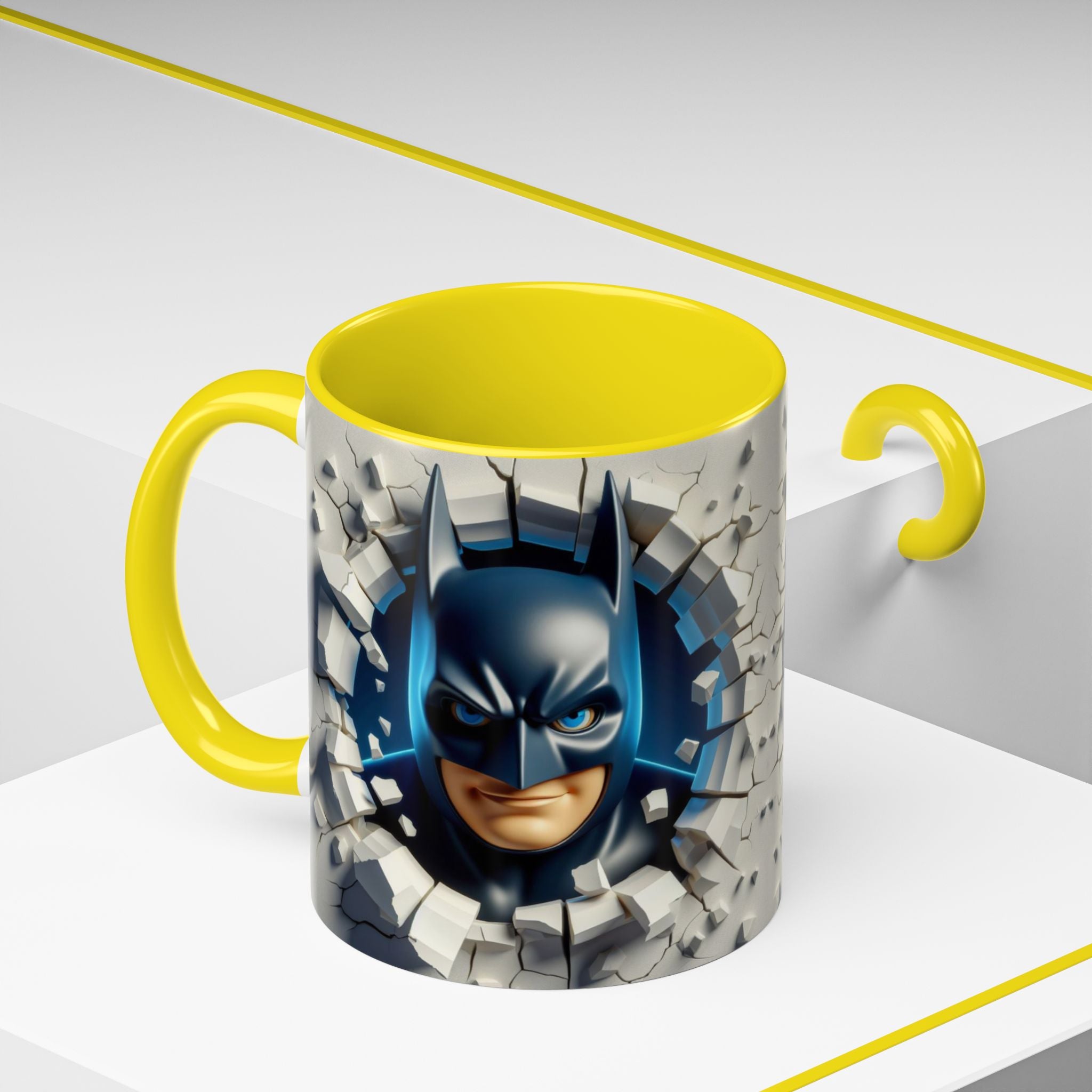 Batman "Break Through" Accent Mug — Superhero Coffee Cup (11/15oz)