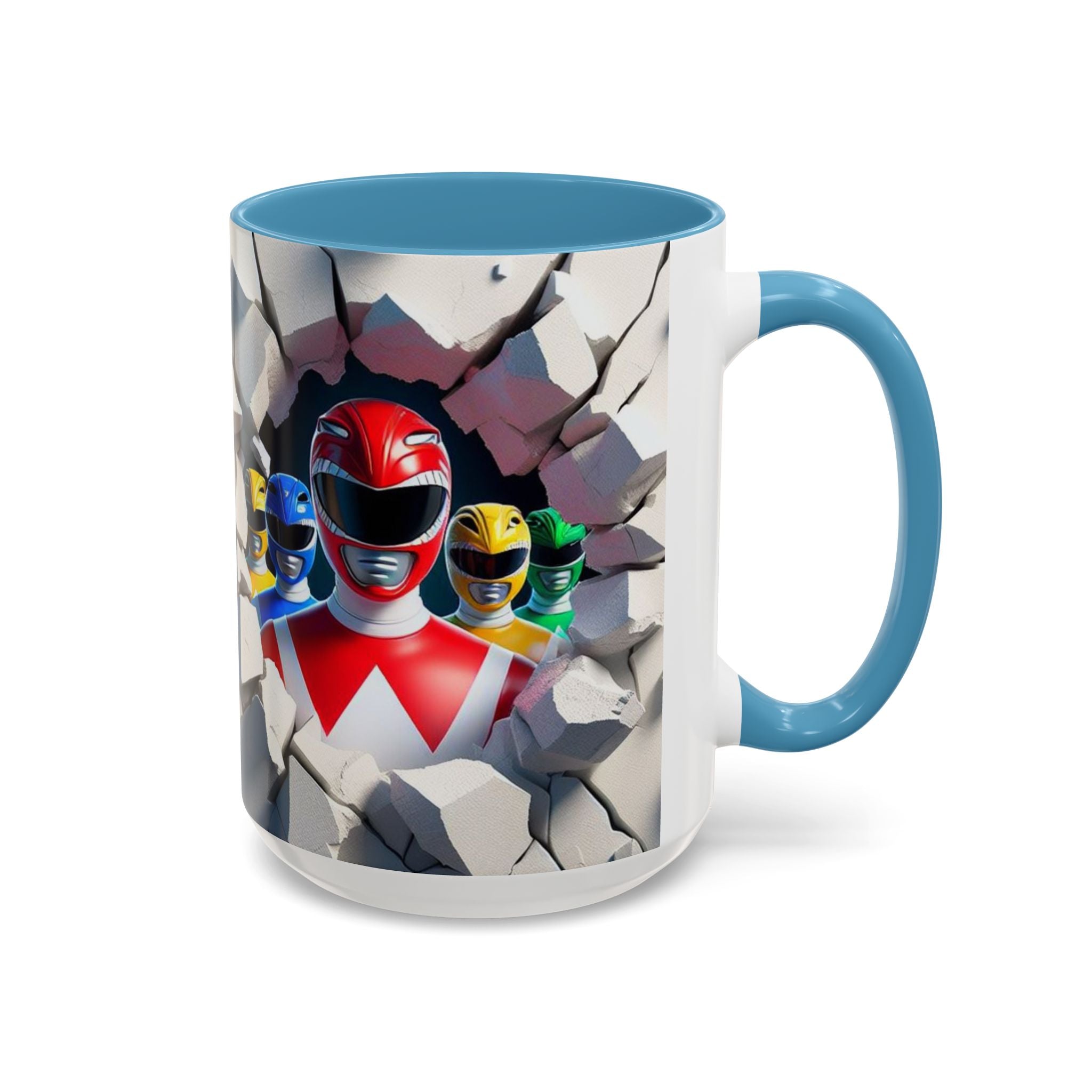 Power Rangers Coffee Mug — Retro Superhero Team Design (11/15 oz)