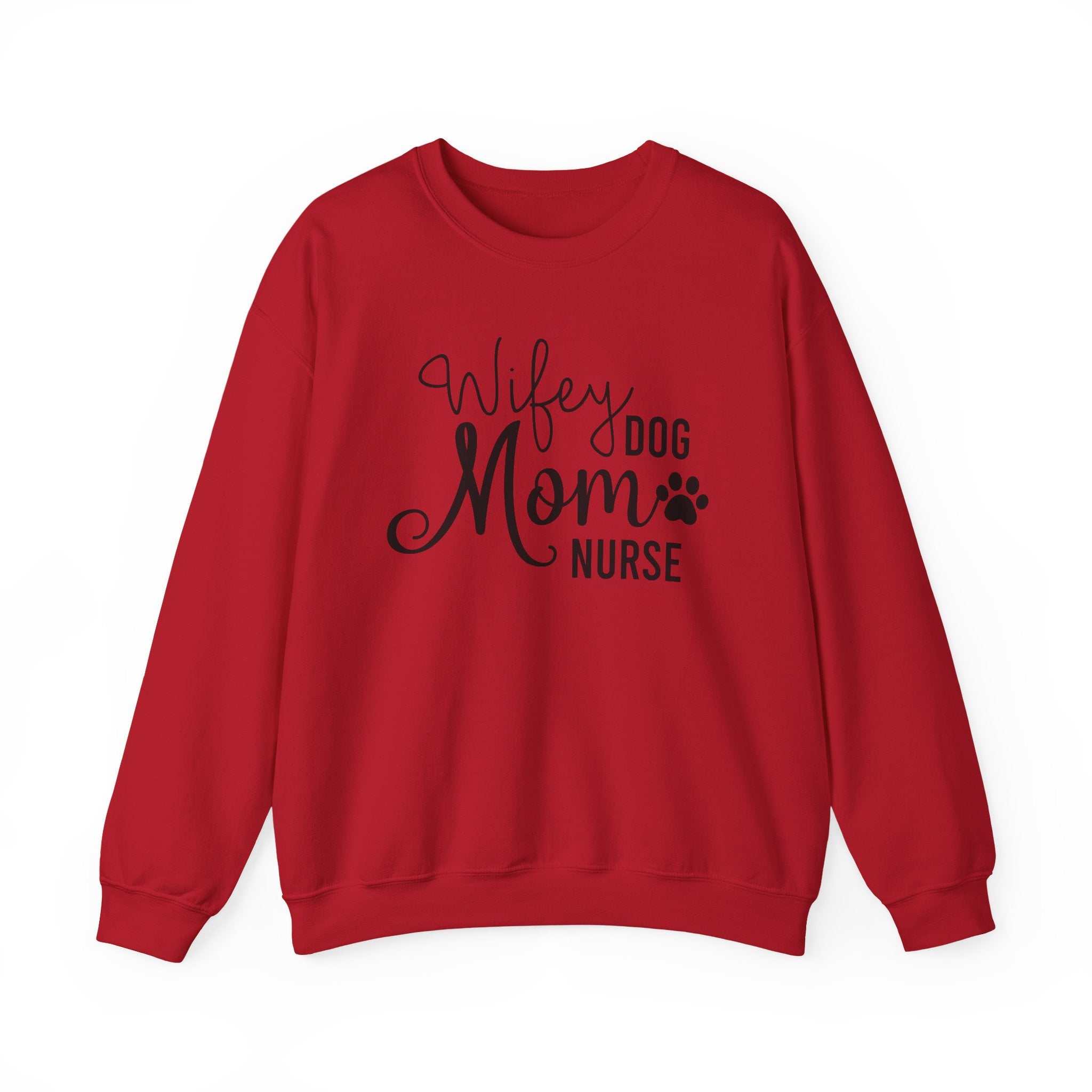 Wifey Dog Mom Nurse Sweatshirt - Cozy Crewneck for Nurses & Pet Lovers