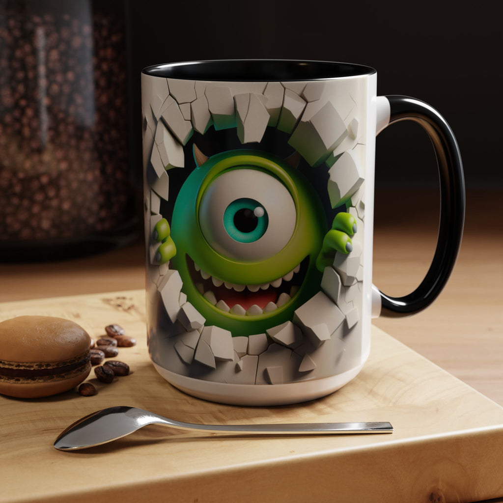 Monster's Inc Mike Peekaboo Coffee Mug – Cute One-Eyed Cartoon Accent Mug (11/15oz)