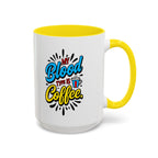 Coffee Mug — "My Blood Type Is Coffee" Accent Ceramic Mug (11/15oz)