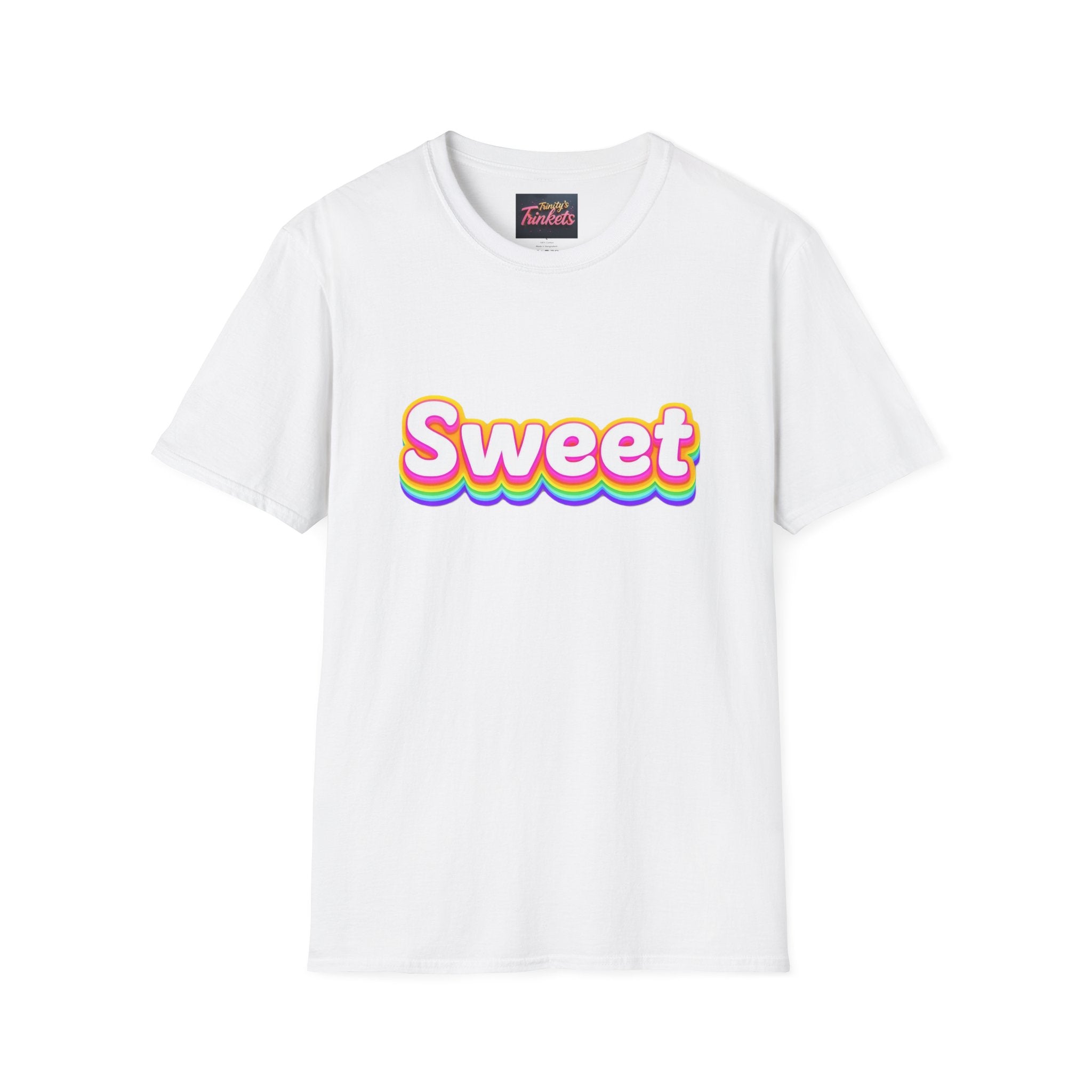 Sweet Rainbow T-Shirt — Retro Colorful Graphic Tee