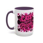 Cats Before People Coffee Mug — Pink Cat Lover Gift (11/15oz)