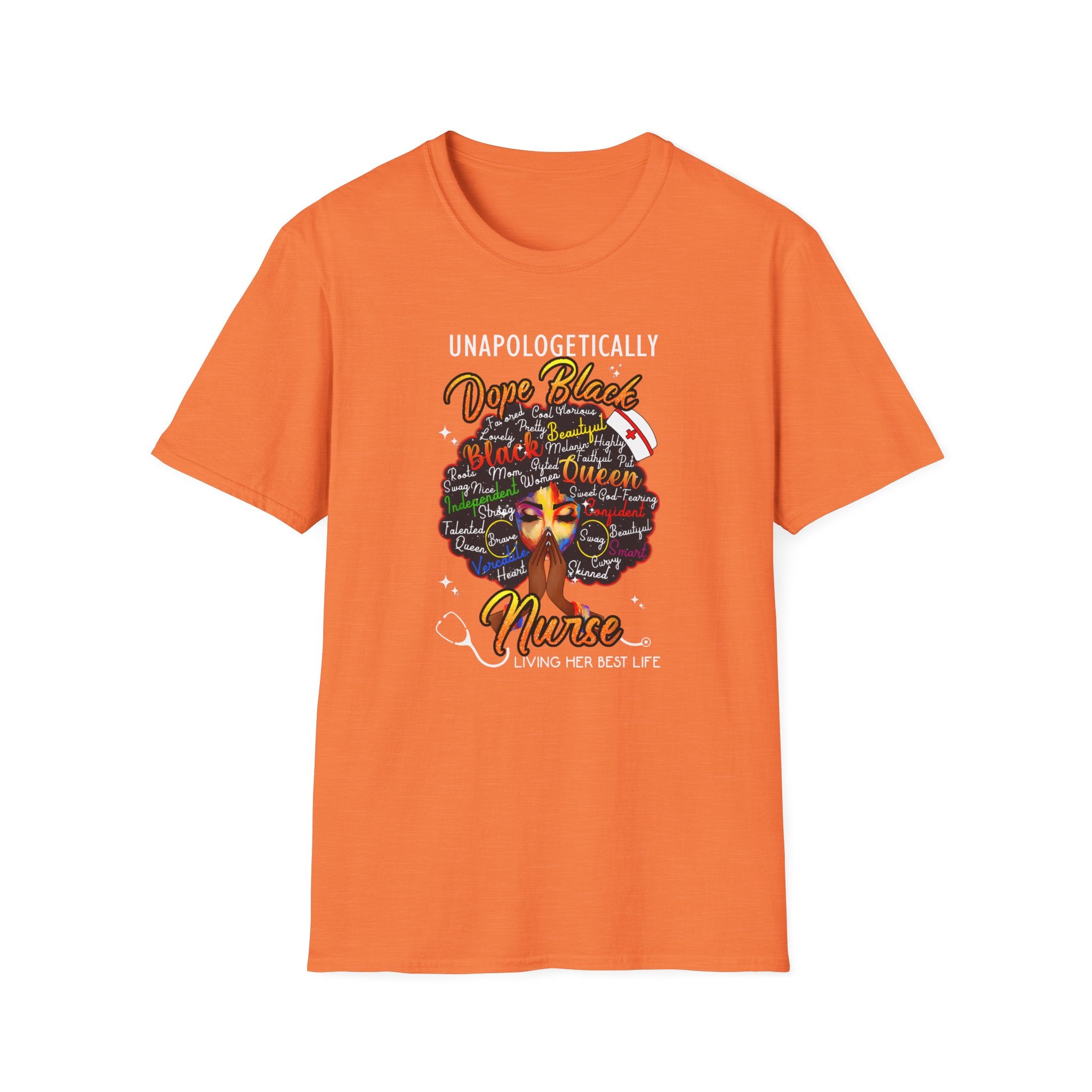 "Unapologetically Dope" Inspirational African American Nurse Tee — Black Afro Nurse T-Shirt