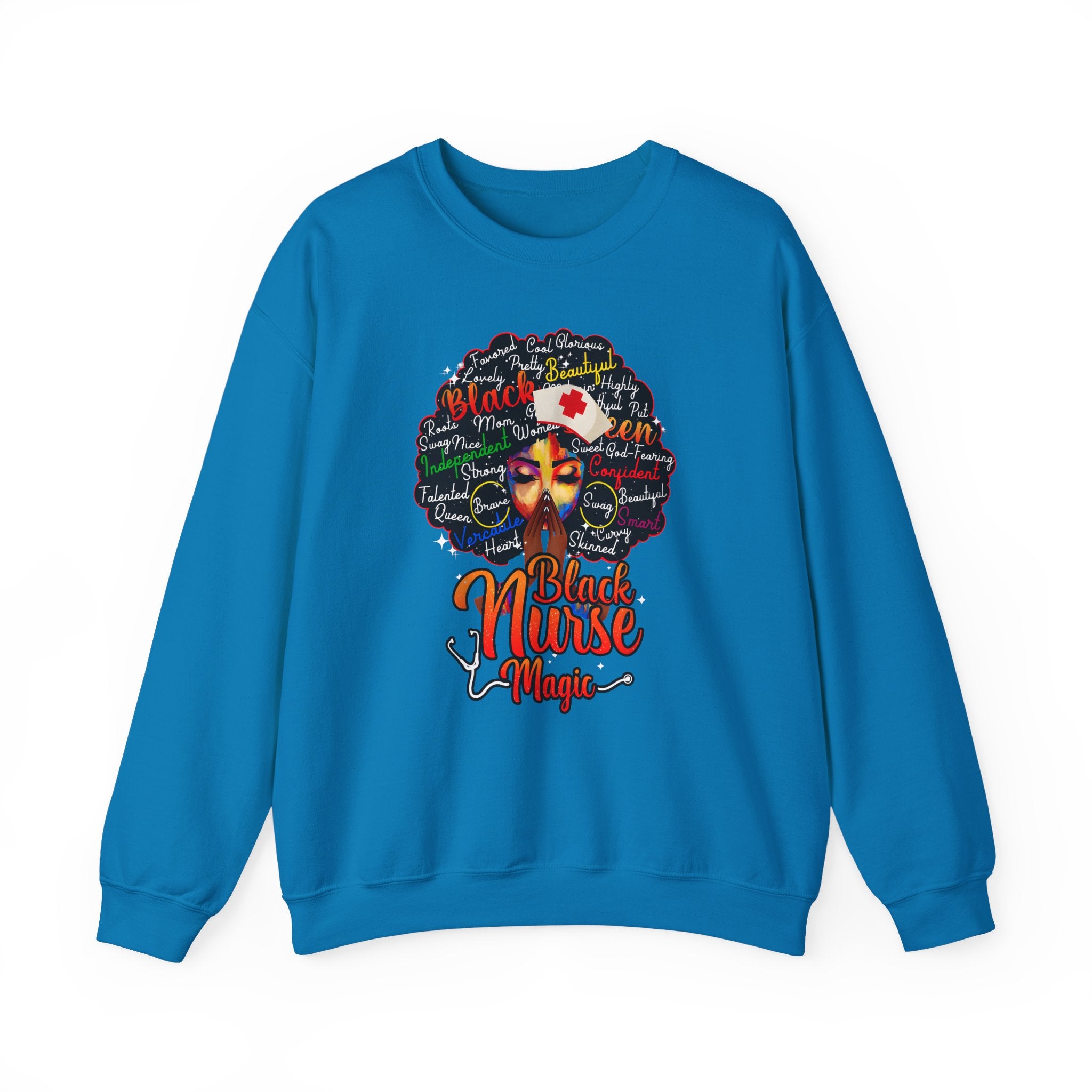 Black Nurse Magic Sweatshirt w/Black Afro