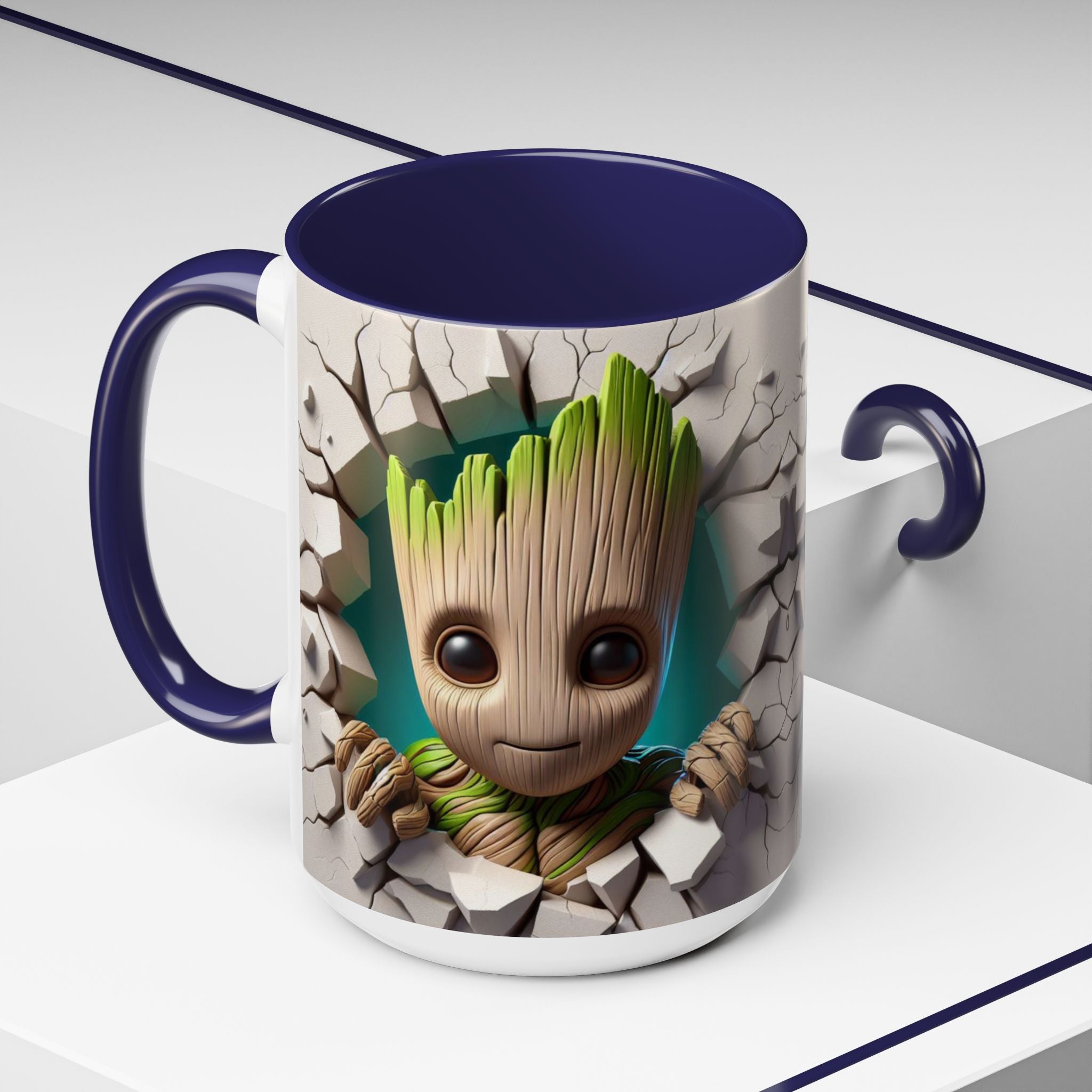 Baby Groot "Break Through" Accent Coffee Mug — Cute Guardians of the Galaxy Pop Art Gift (11/15 oz)