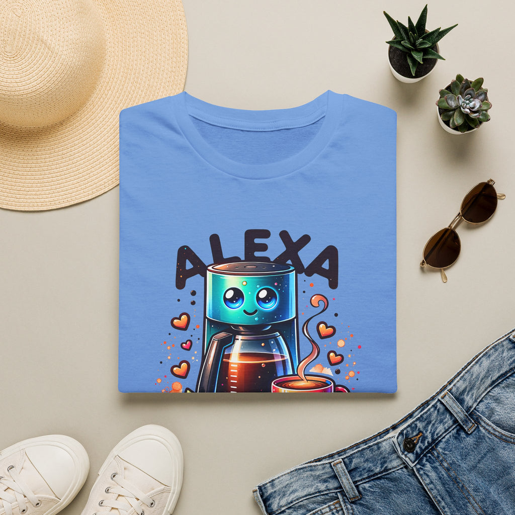 Alexa Coffee Robot T‑Shirt — Cute Brew Me Coffee Tee for Coffee Lovers