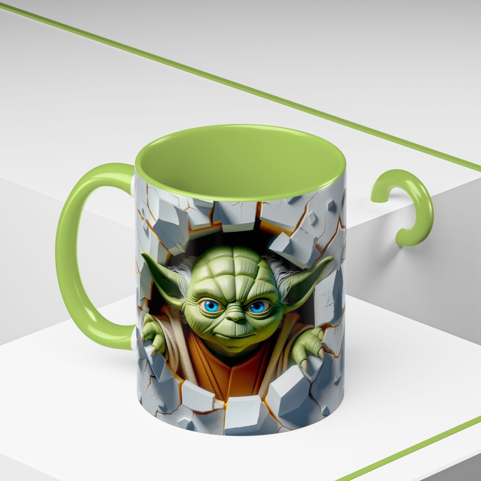 Yoda Break Through Accent Coffee Mug (11/15oz)