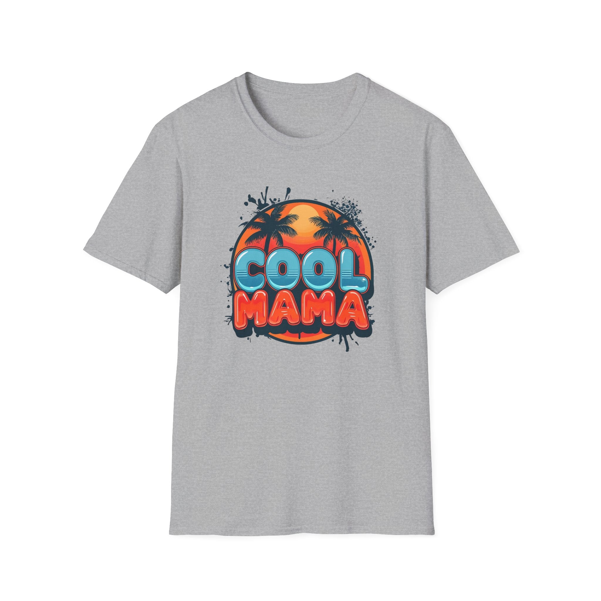 Cool Mama T-Shirt — Retro Palm Sunset Graphic Tee for Moms