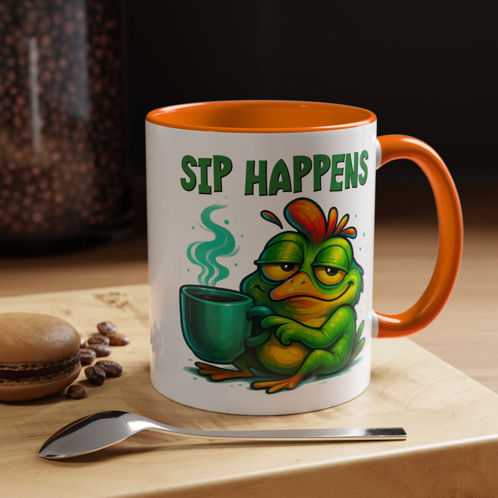 Sip Happens Coffee Mug — Funny Frog Coffee Cup (11/15oz)