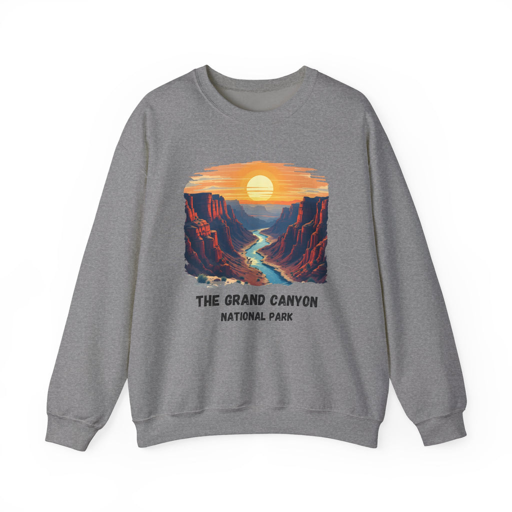 Grand Canyon National Park Crewneck Sweatshirt — Scenic Sunset Canyon Graphic