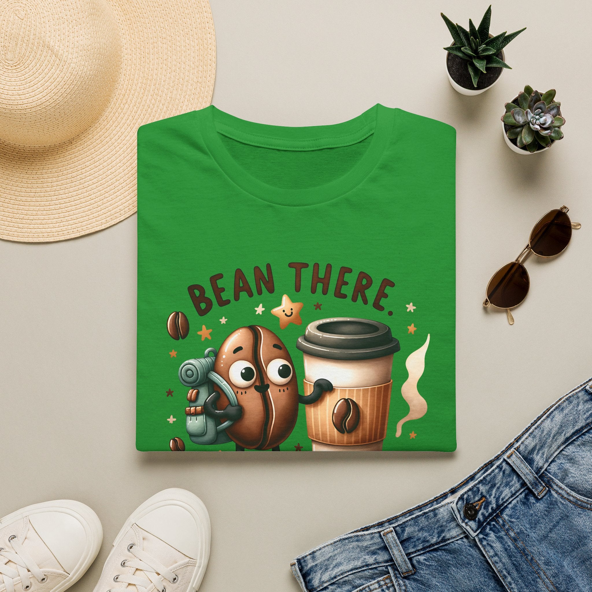 Bean There Brewed That T-Shirt — Cute Coffee Bean Pun Tee