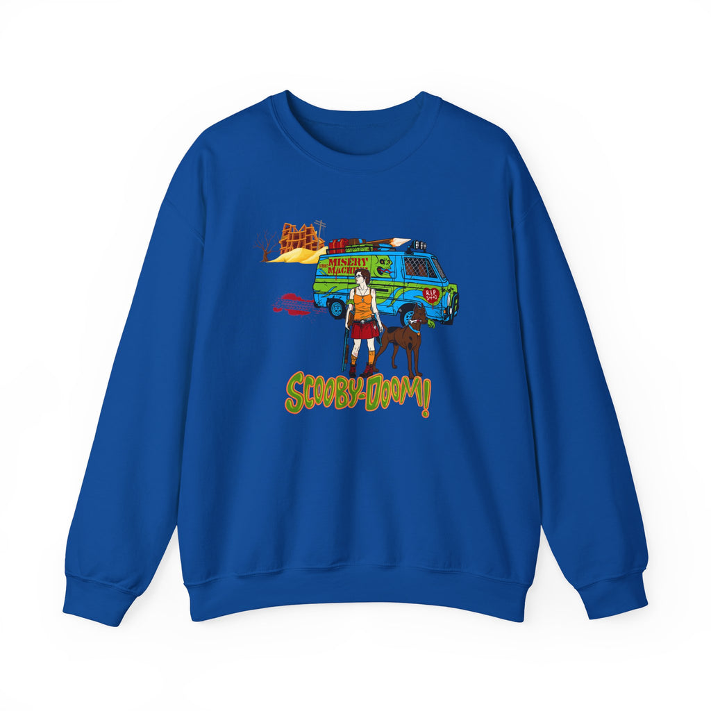 Scooby-Doom Mystery Machine Crewneck Sweatshirt — Vintage Cartoon Van & Characters