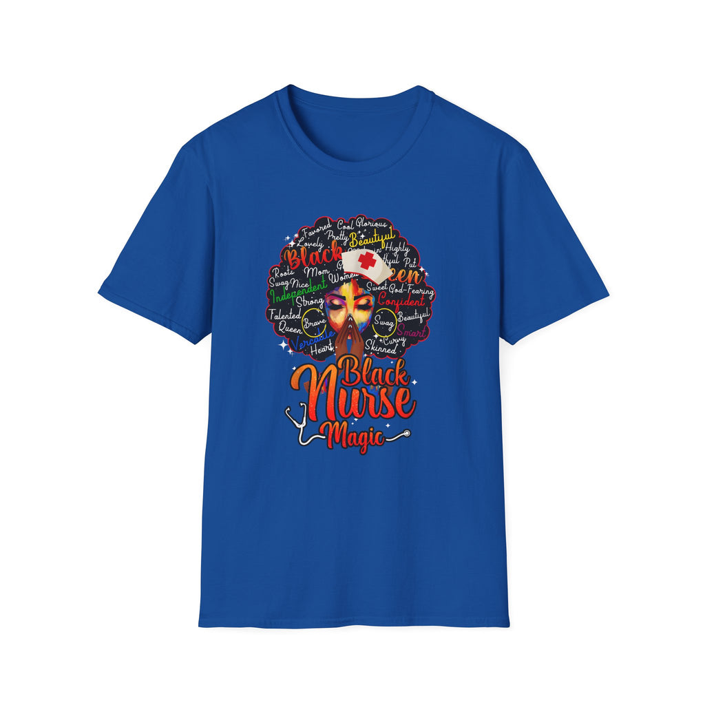 Black Nurse Magic T-Shirt – Nurse w/Black Afro Graphic Tee for Black Nurses
