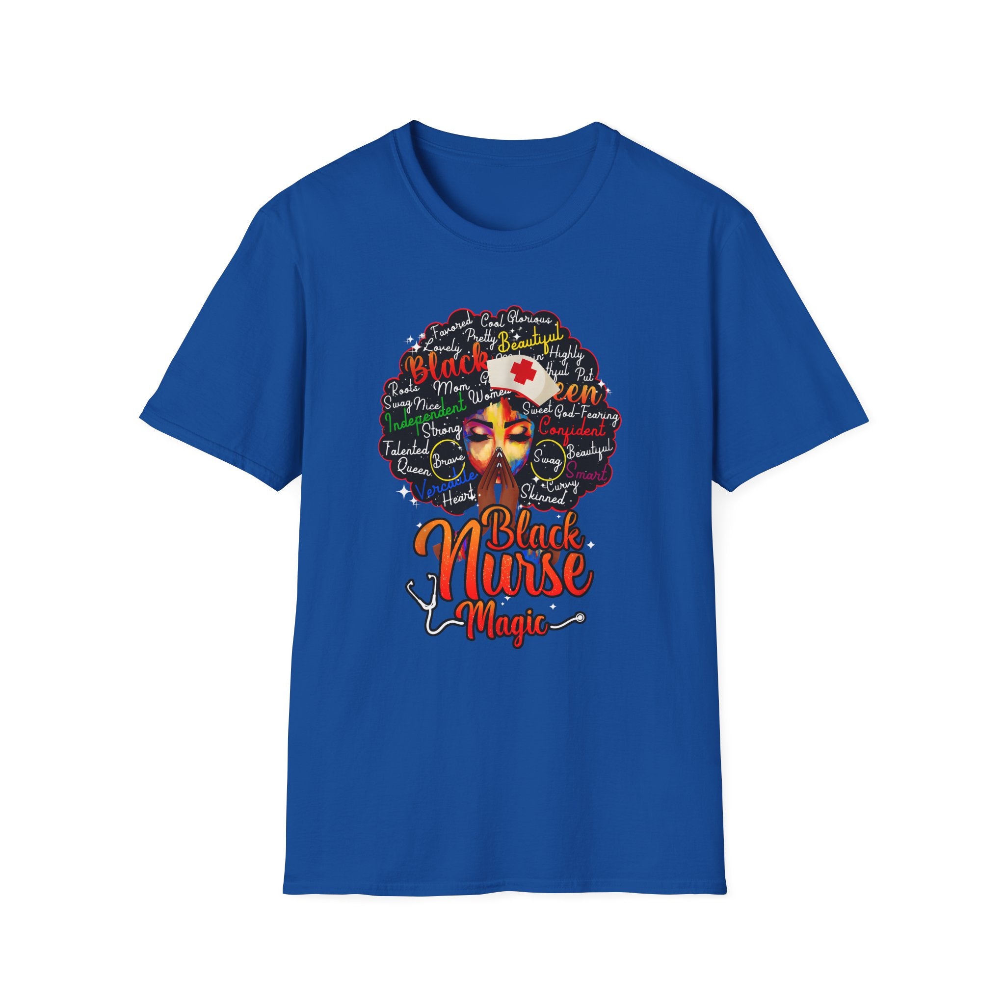 Black Nurse Magic T-Shirt – Nurse w/Black Afro Graphic Tee for Black Nurses