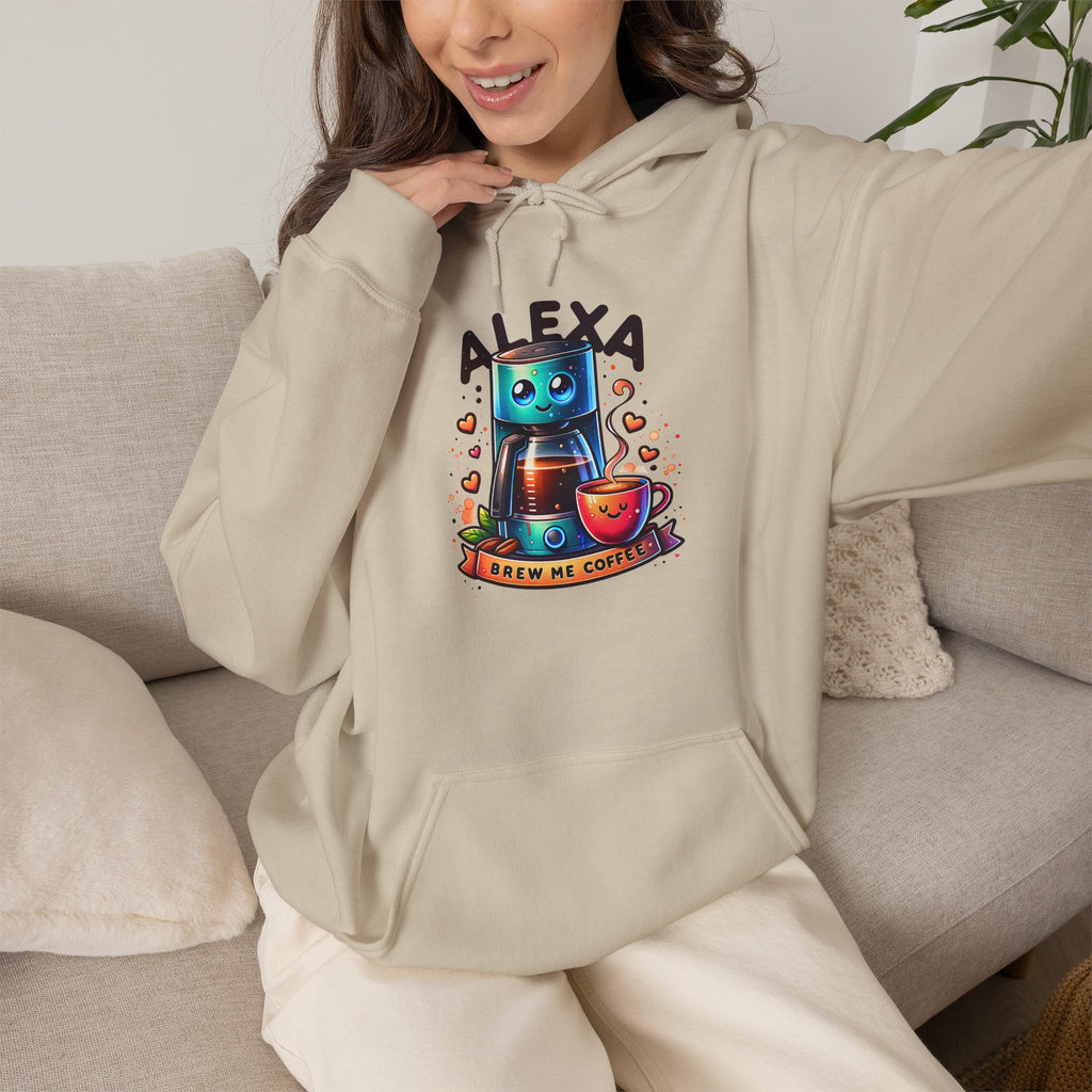 Alexa Coffee Maker Hoodie — Cute Coffee Maker with Coffee Illustration