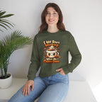 "I Will Start Working When My Coffee Does" Cute Kawaii Crewneck — Coffee Sweatshirt