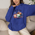 “Life Without Coffee Is Depresso” Cute Cartoon Coffee Hoodie — Coffee Lovers Hoodie
