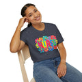 Nurse Floral Rainbow T-Shirt — Colorful Flower Tribute for Nurses