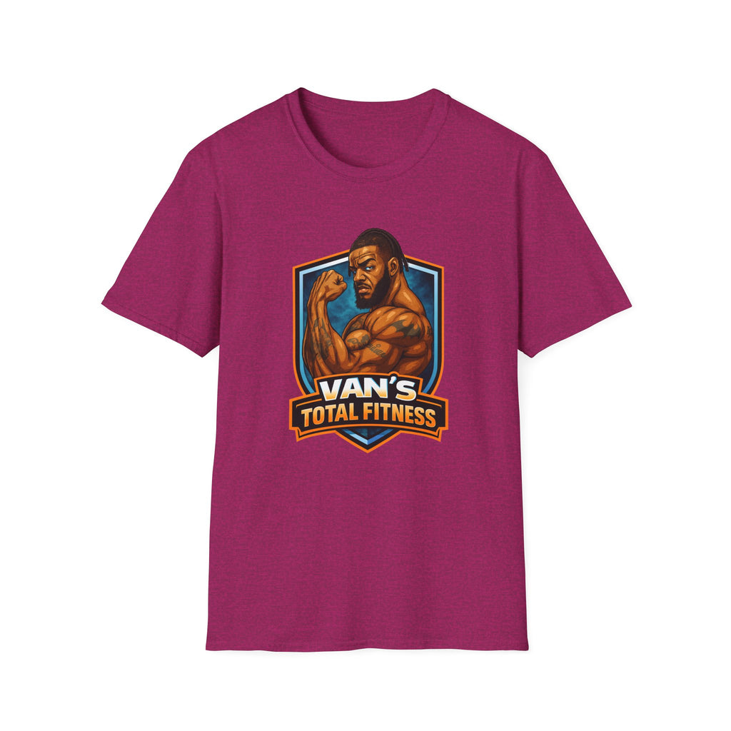 Van's Total Fitness T-Shirt | Muscular Bodybuilder Logo Tee