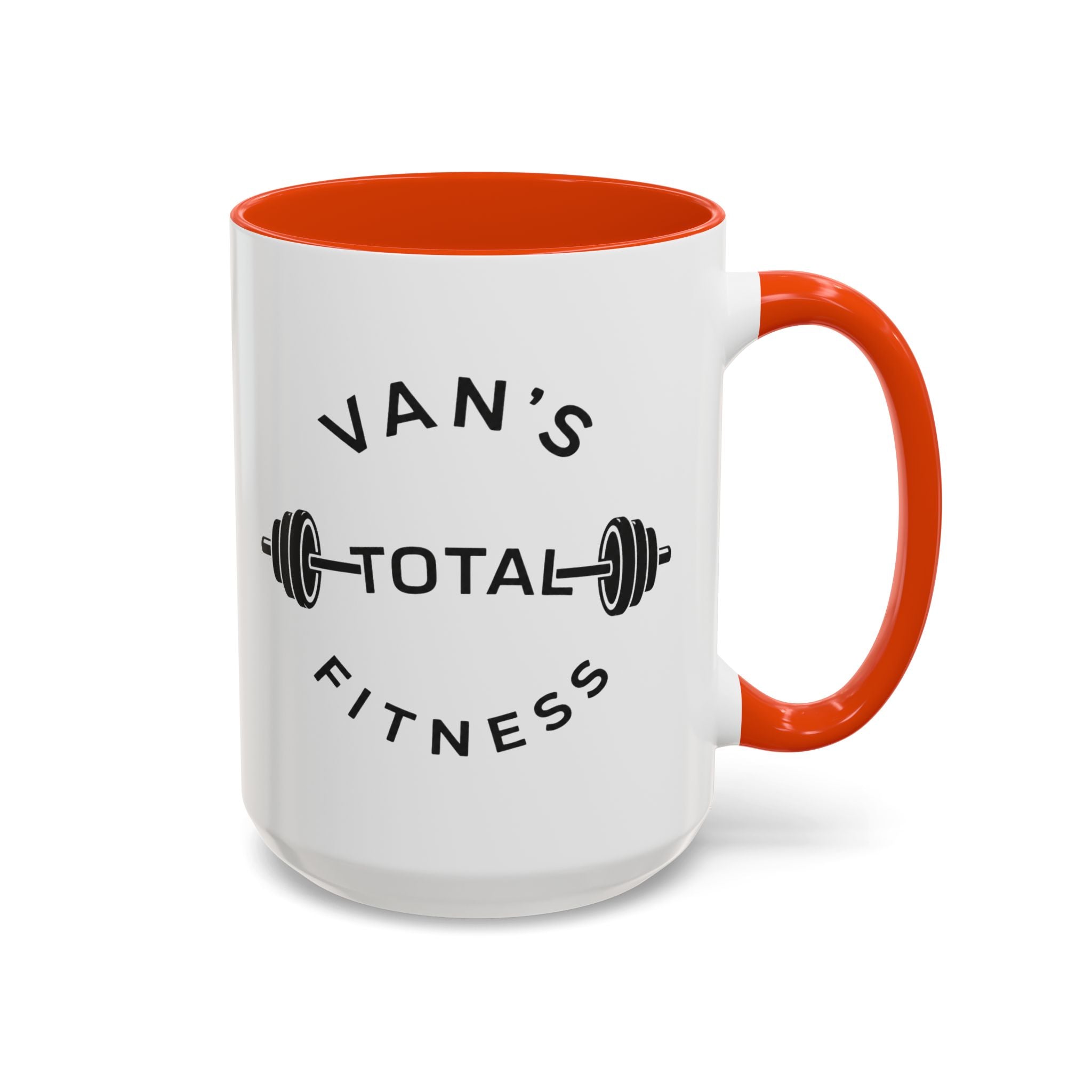 Van's Total Fitness Coffee Mug (11oz/15oz) — Gym Barbell Ceramic Mug