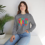 Nurse Floral Crewneck Sweatshirt — Colorful Flower Nursing Sweatshirt