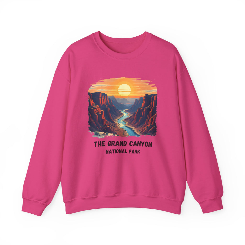 Grand Canyon National Park Crewneck Sweatshirt — Scenic Sunset Canyon Graphic