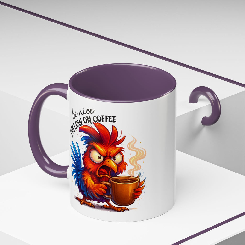 Angry Rooster 'Be Nice I'm Low on Coffee' Ceramic Coffee Mug (11/15oz)
