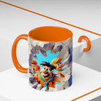Flintstones "Break Through" Accent Coffee Mug — Retro Cartoon Stone Age Design (11/15 oz)