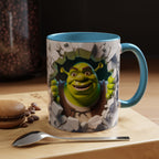 Shrek Peekaboo Accent Coffee Mug — Funny Green Ogre Ceramic 11/15oz