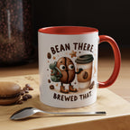 Bean There Brewed That Coffee Mug — Cute Coffee Bean & Cup Accent Mug (11/15oz)